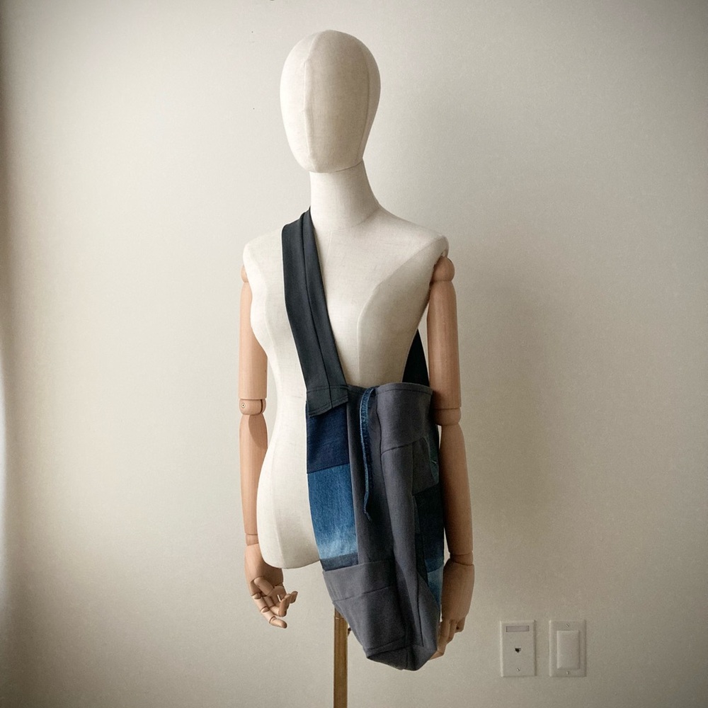 joodito origami cocoon sling crossbody hobo tote bag handbag japanese patchwork - Picture 3 of 10